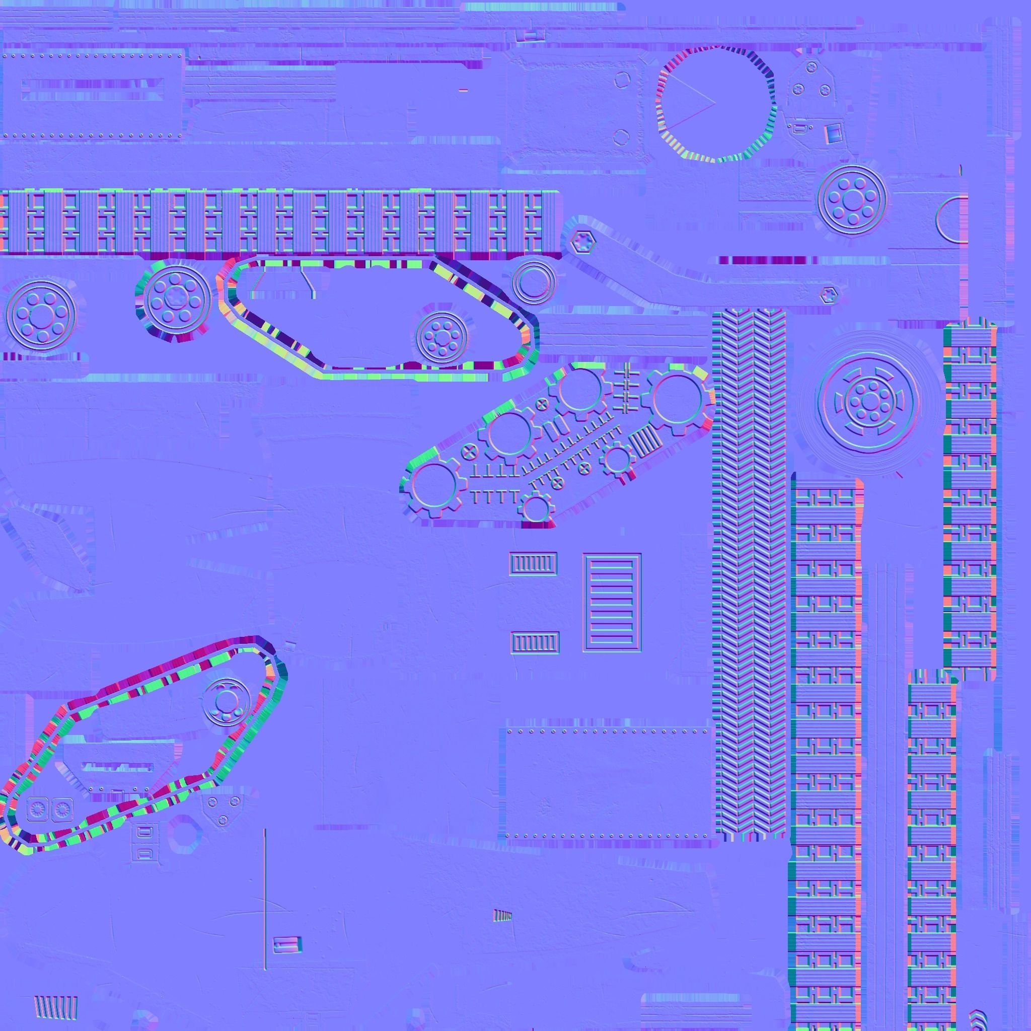 Postapocalypse derby crusher  Low-poly 3D model_11