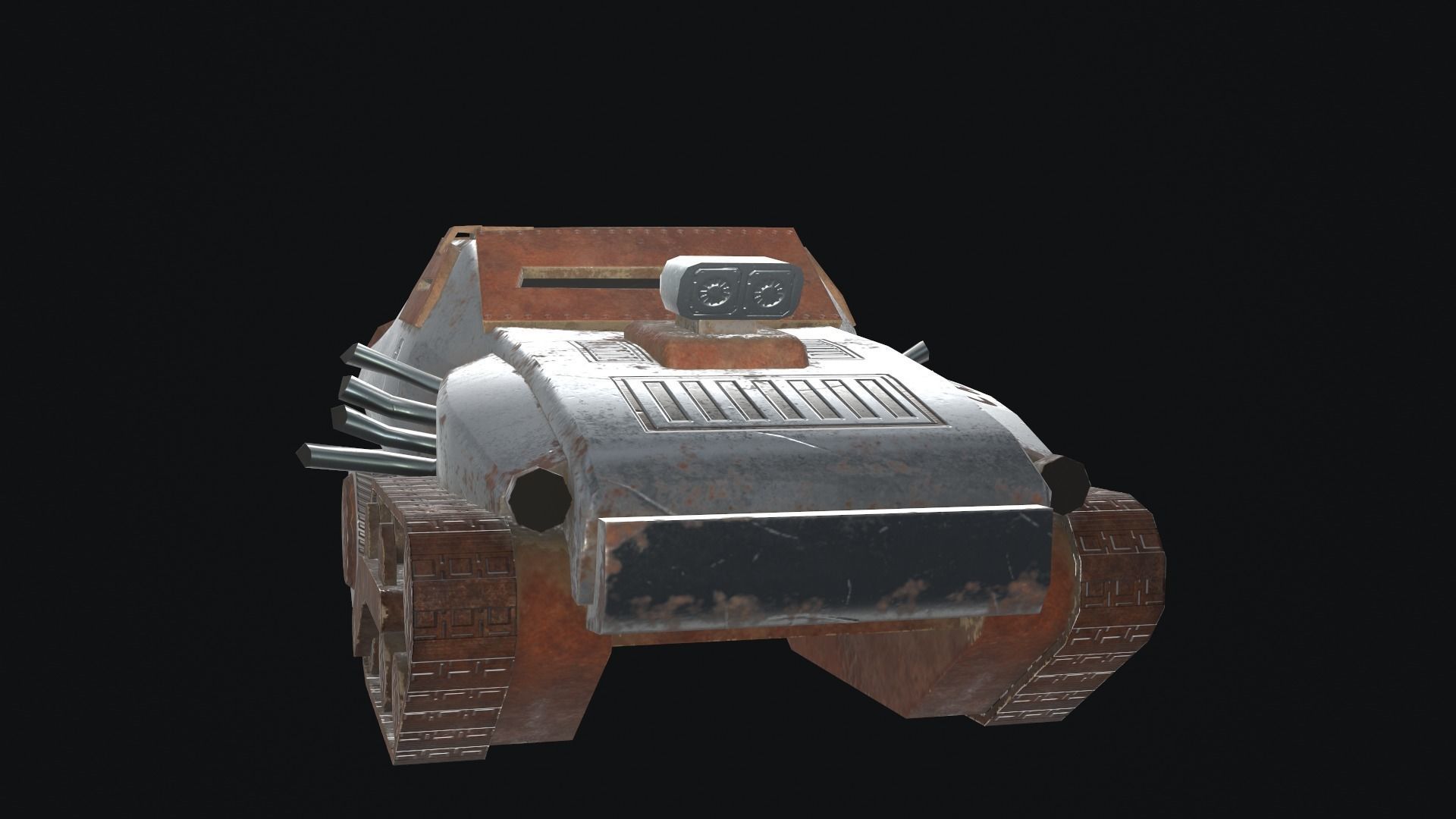Postapocalypse derby crusher  Low-poly 3D model_3