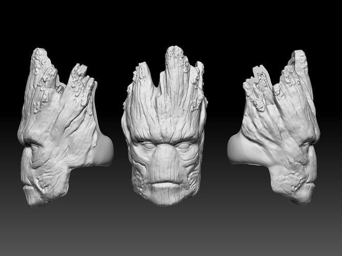 Groot ring Silver Gold  Print 3D print model