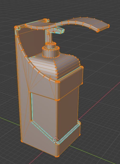 Disinfection container Low-poly 3D model_3