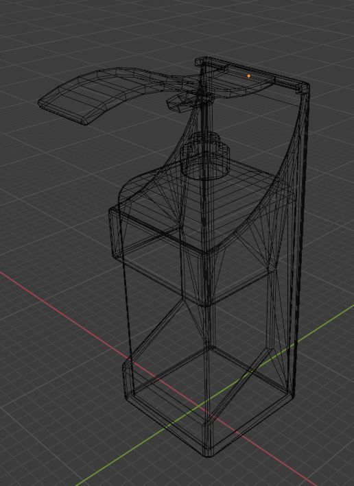 Disinfection container Low-poly 3D model_2