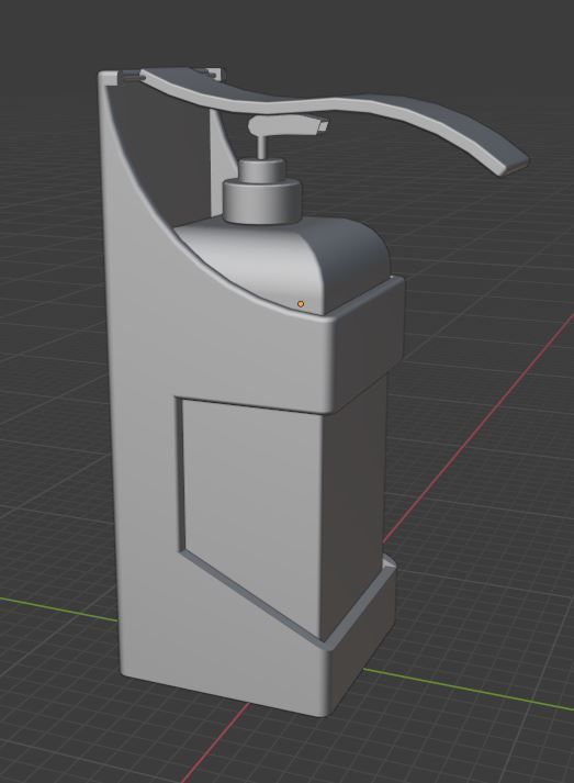 Disinfection container Low-poly 3D model_4