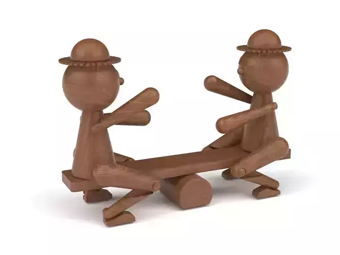 Wooden toy swing