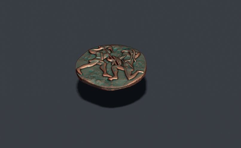 old coin v5 3D print model_5