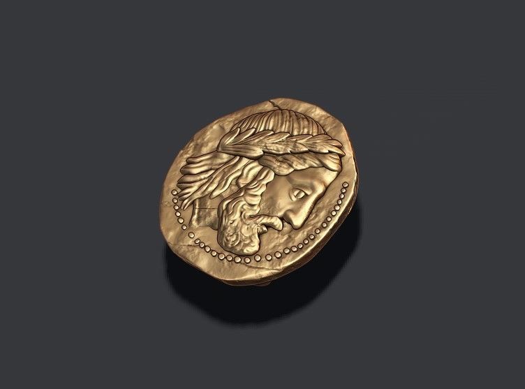 old coin v5 3D print model_2