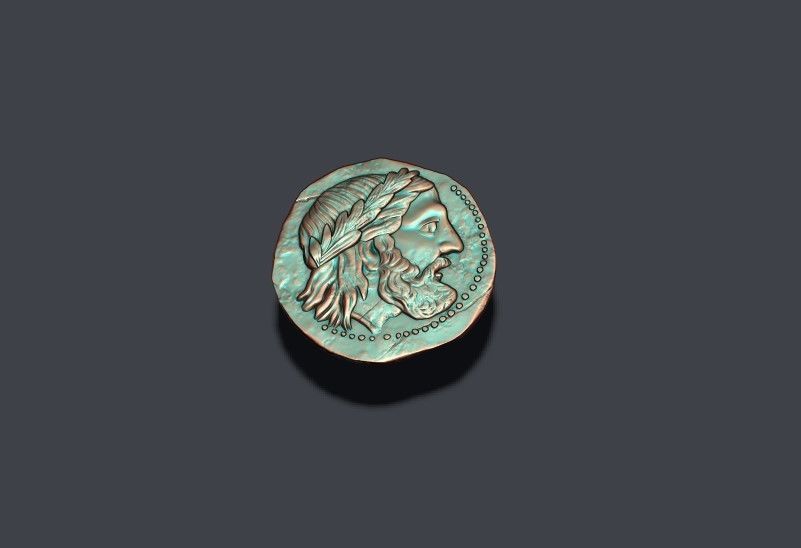 old coin v5 3D print model_7