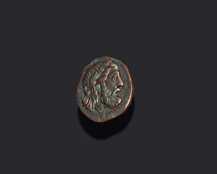 old coin v5 3D print model_8