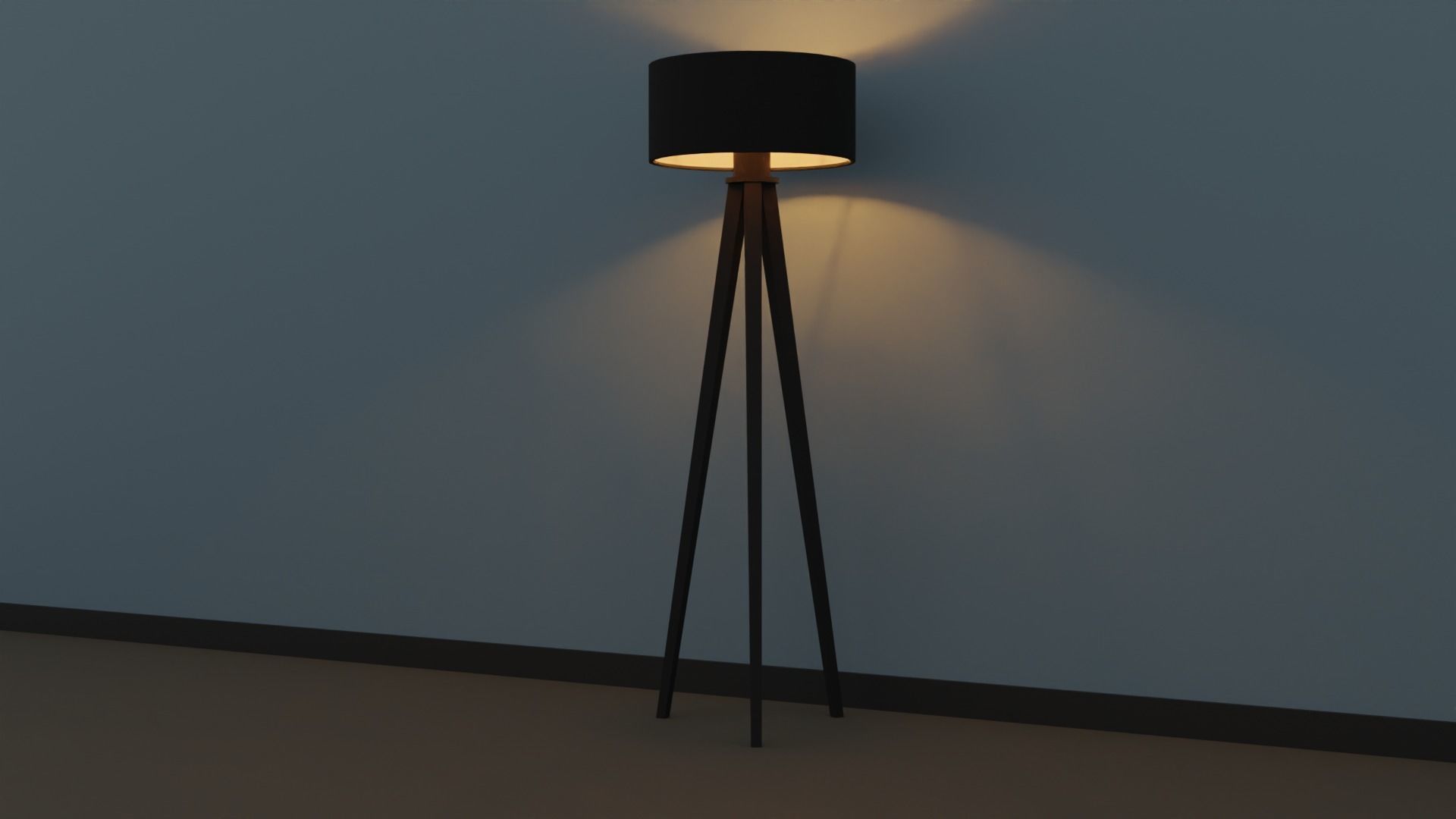 Floor lamp Low-poly 3D model_13