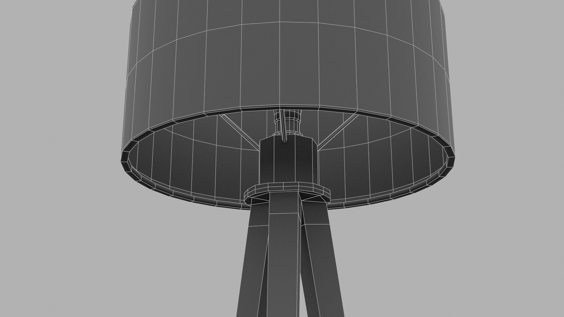 Floor lamp Low-poly 3D model_15