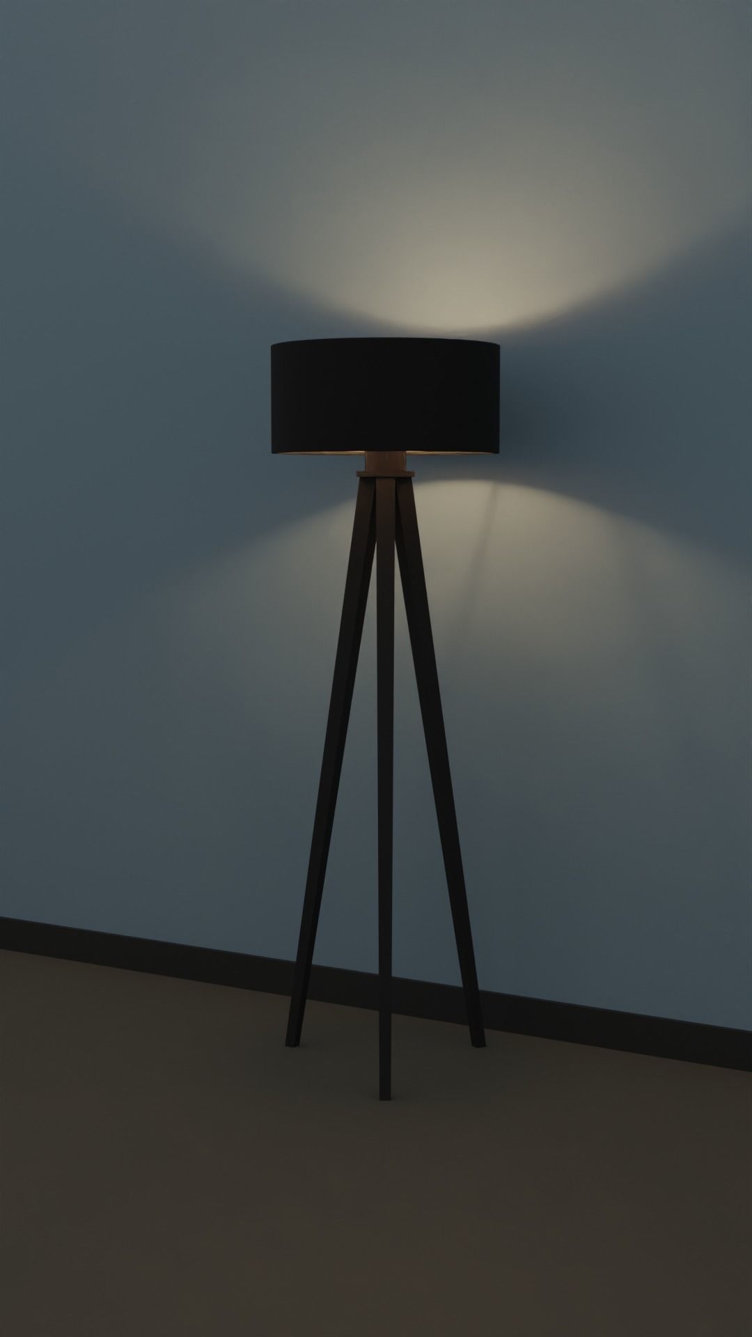 Floor lamp Low-poly 3D model_7