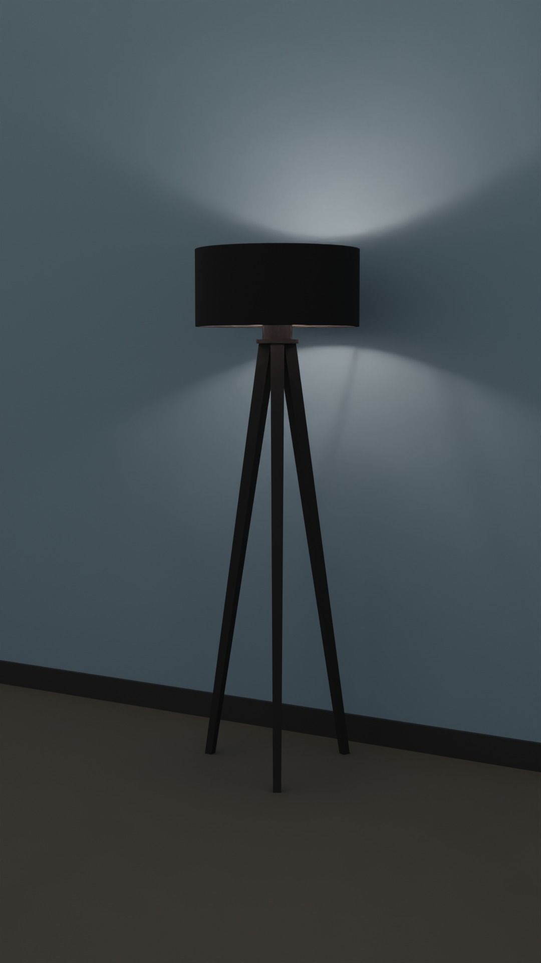 Floor lamp Low-poly 3D model_8