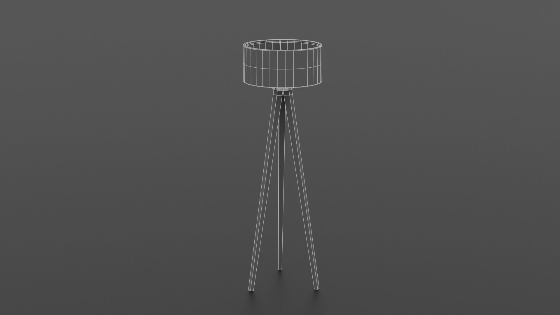 Floor lamp Low-poly 3D model_17
