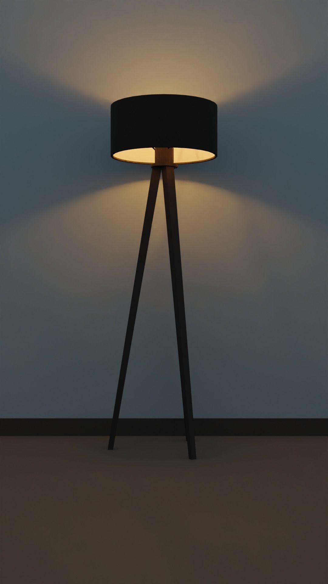 Floor lamp Low-poly 3D model_4