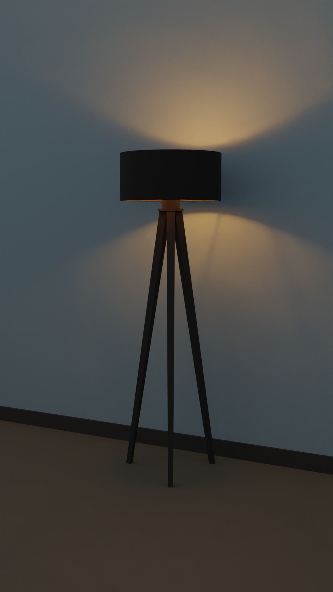 Floor lamp Low-poly 3D model_6