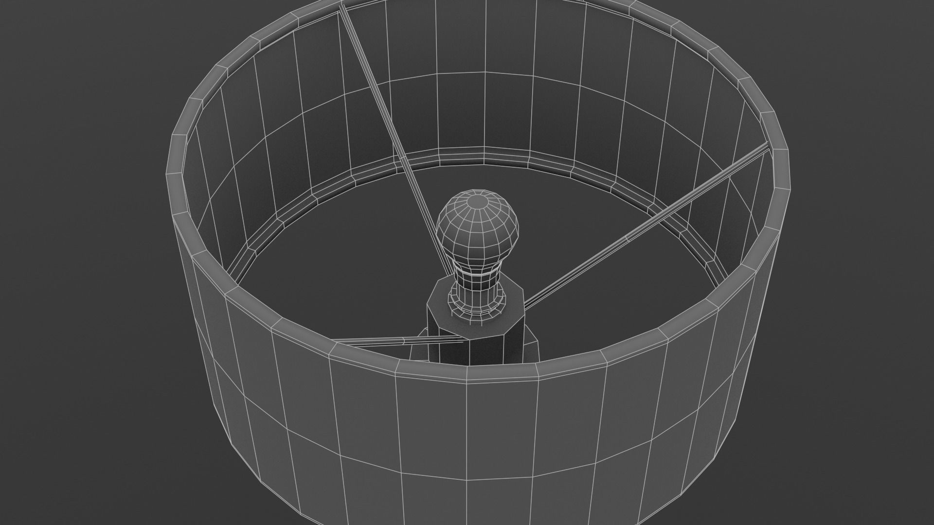 Floor lamp Low-poly 3D model_14