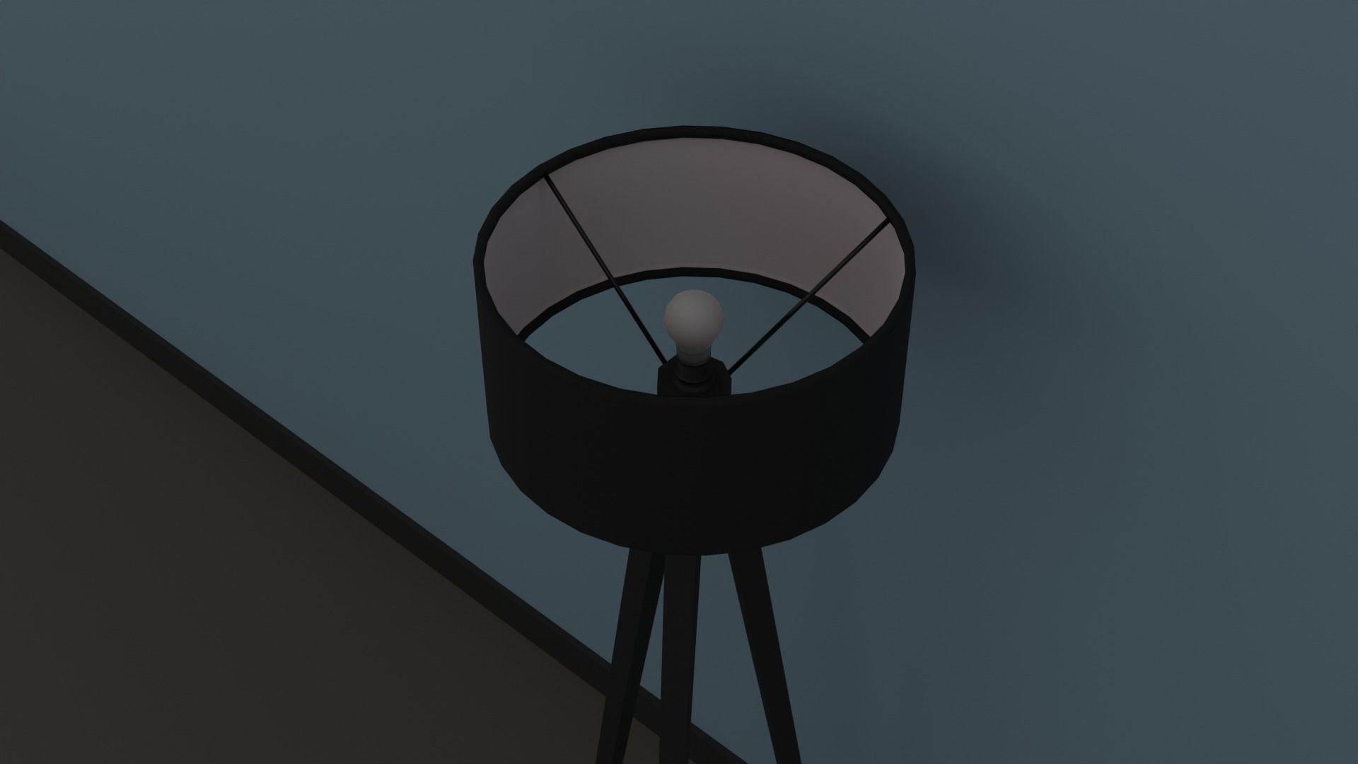 Floor lamp Low-poly 3D model_12