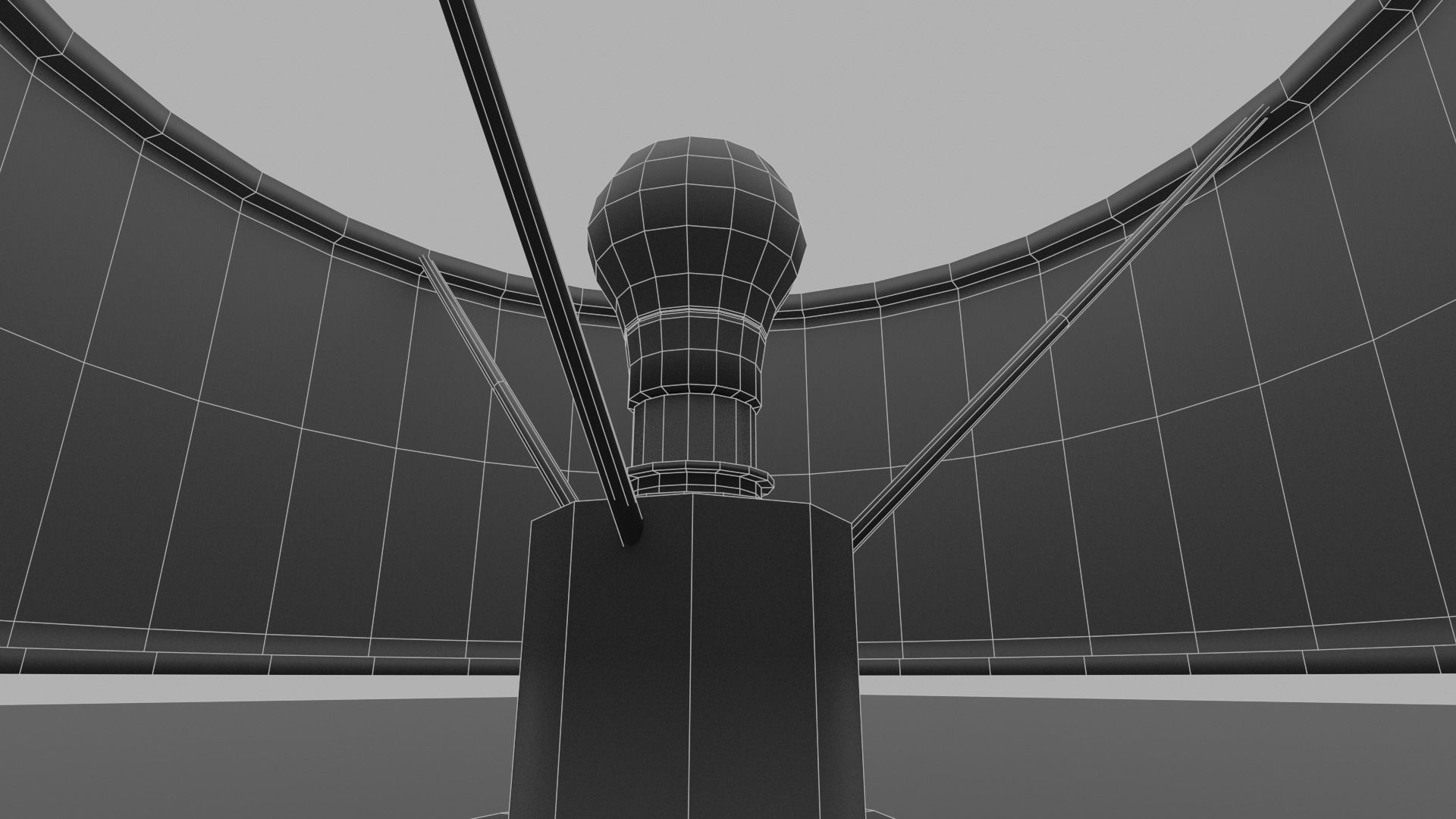 Floor lamp Low-poly 3D model_16