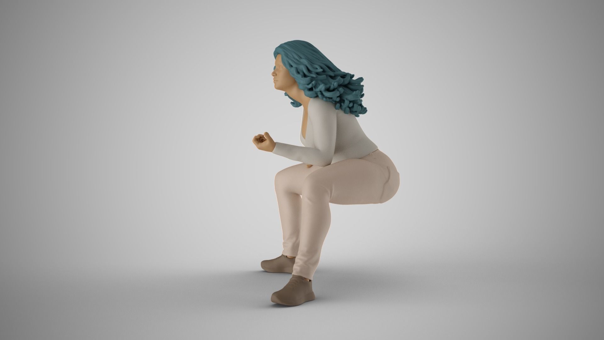 Girl Watching Match 3D print model_6