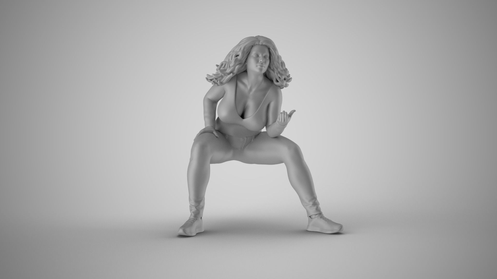 Girl Watching Match 3D print model_3