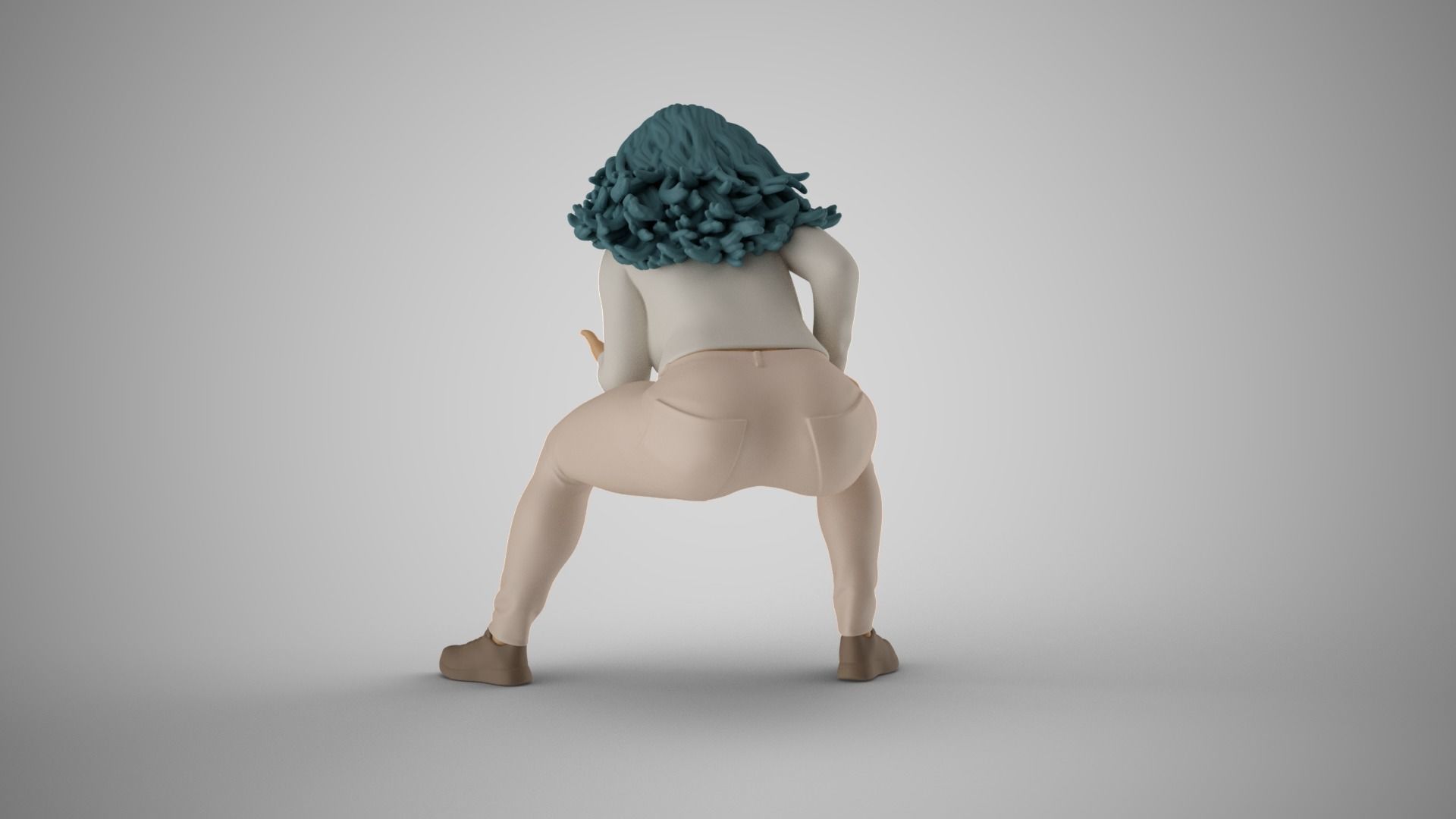 Girl Watching Match 3D print model_8