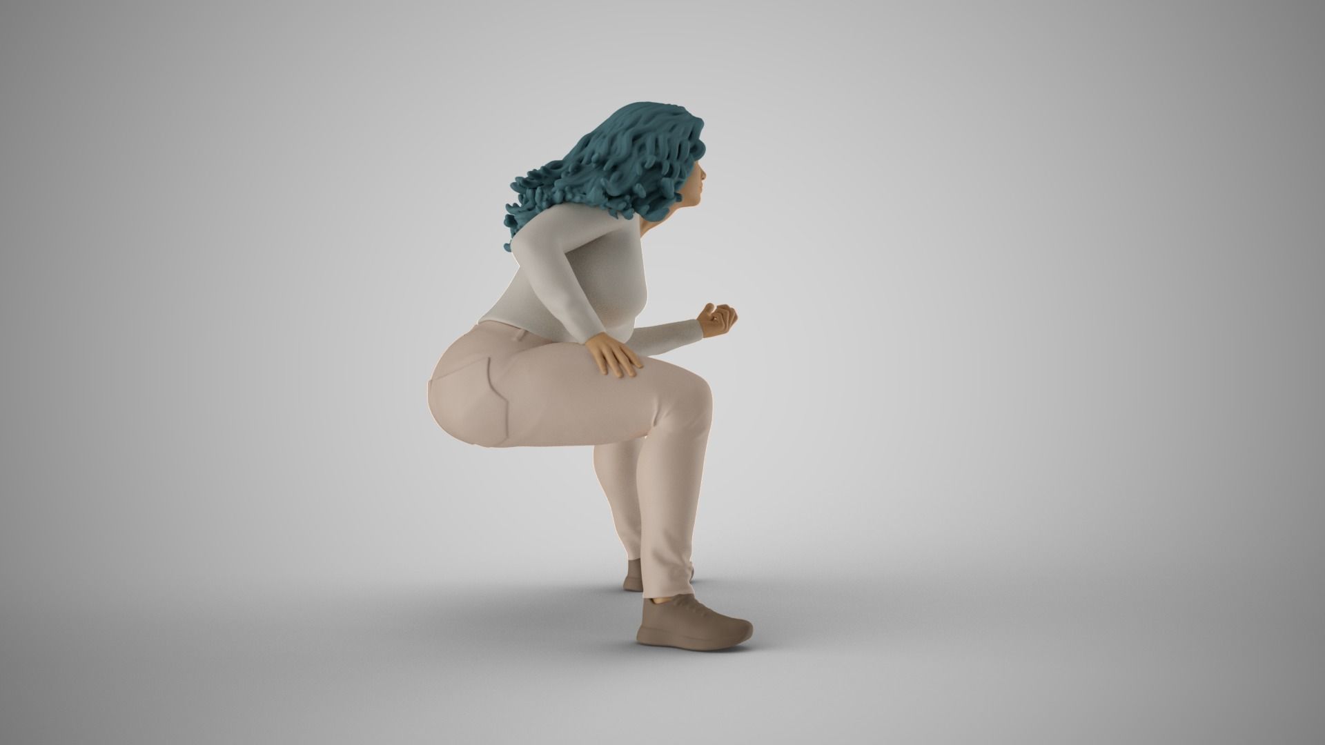 Girl Watching Match 3D print model_10