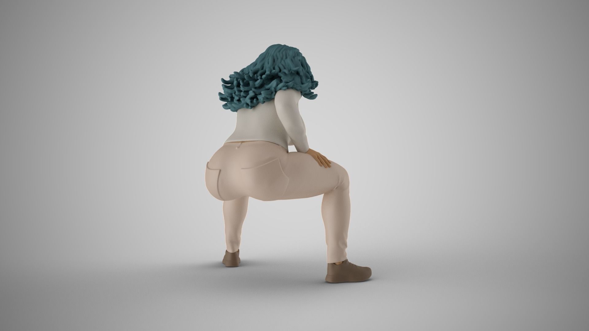 Girl Watching Match 3D print model_9