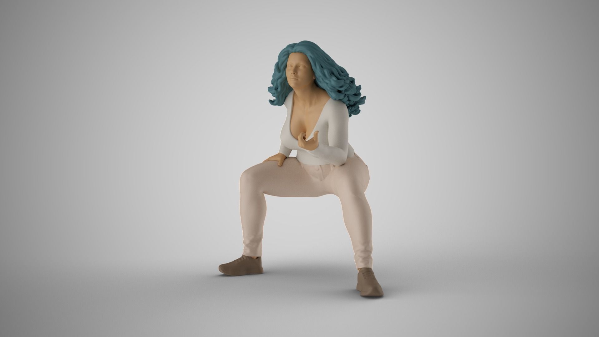 Girl Watching Match 3D print model_5