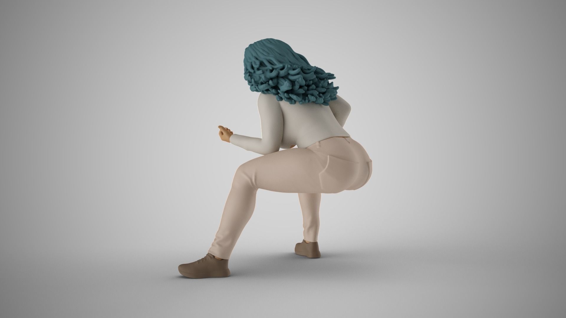 Girl Watching Match 3D print model_7