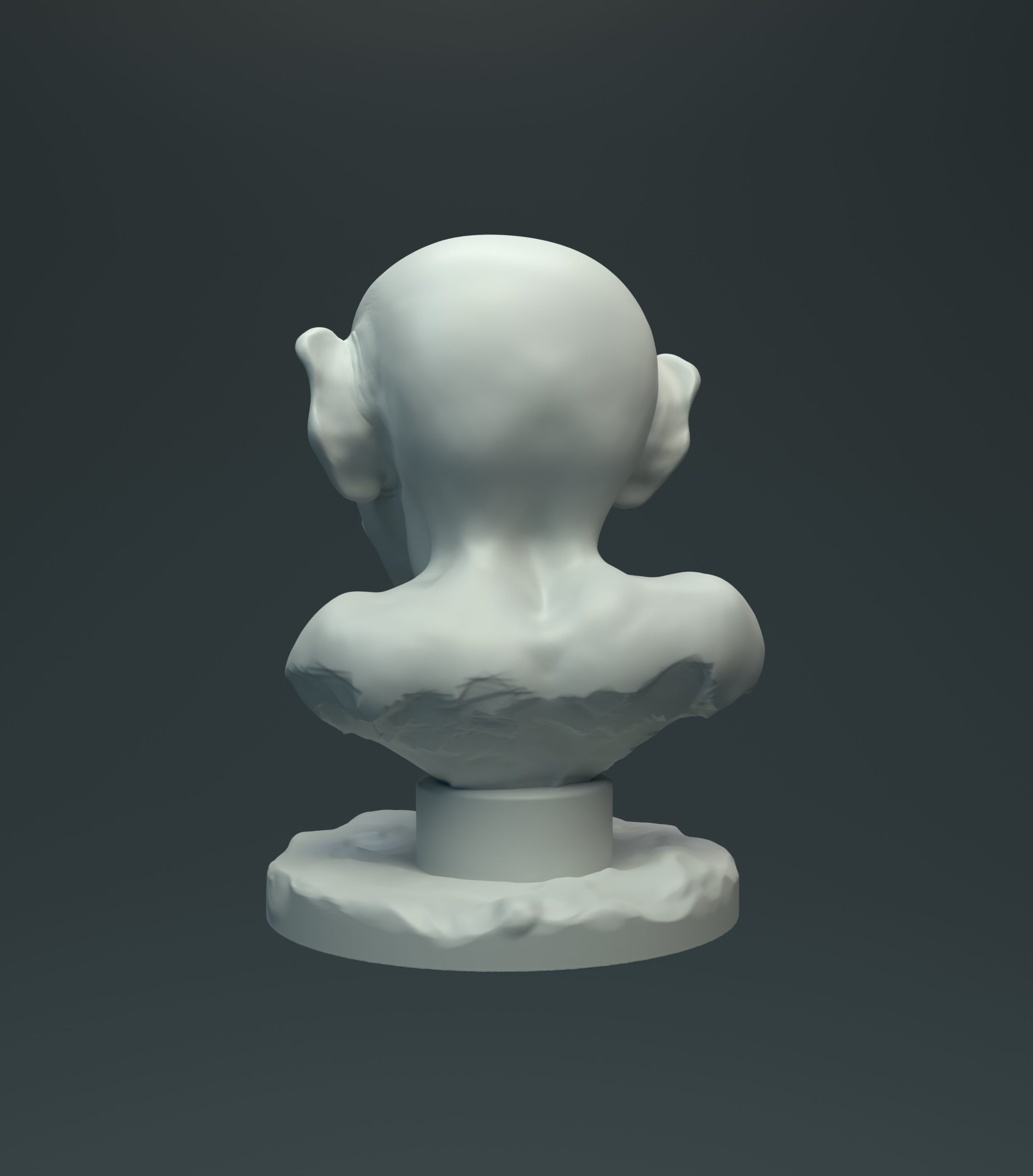 Baby Chimp Bust for 3D printing 3D print model_5