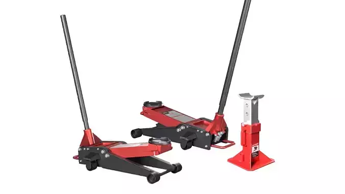 Service Jack Set Low-poly 3D model