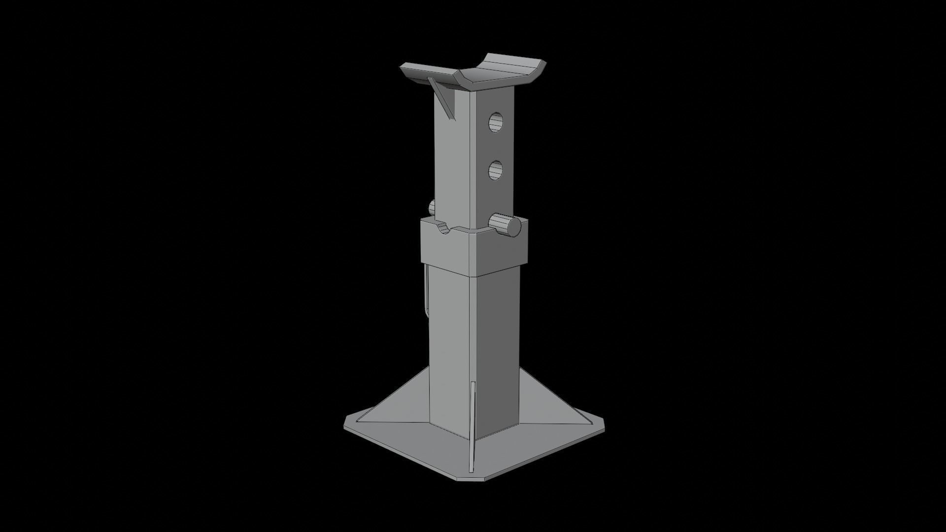 Service Jack Set Low-poly 3D model_16
