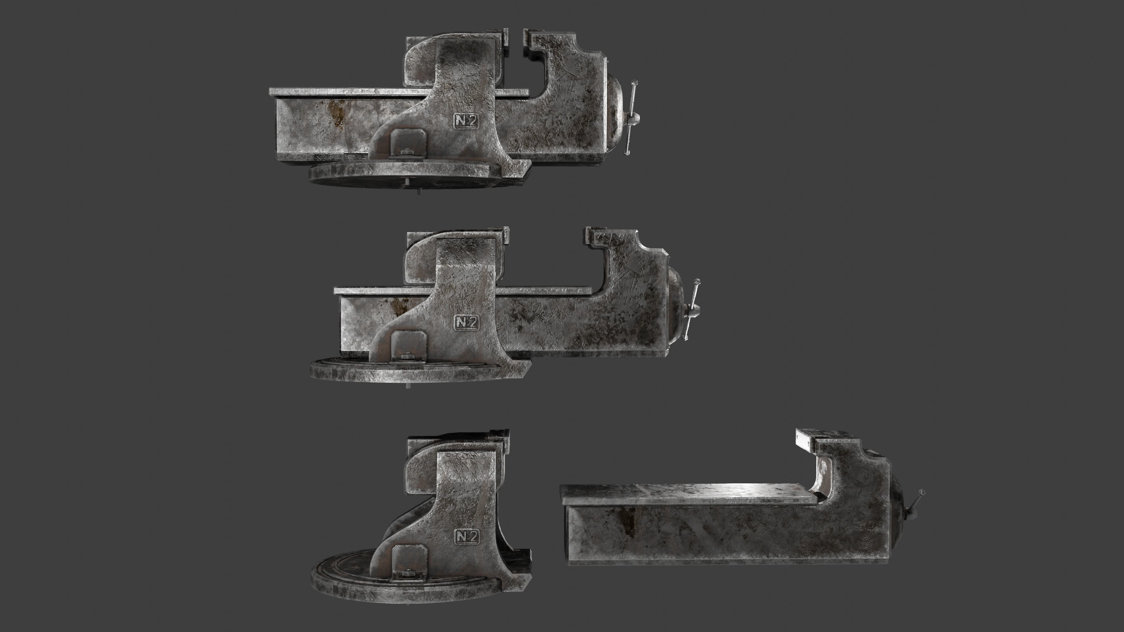 tools with render scene Low-poly 3D model_18