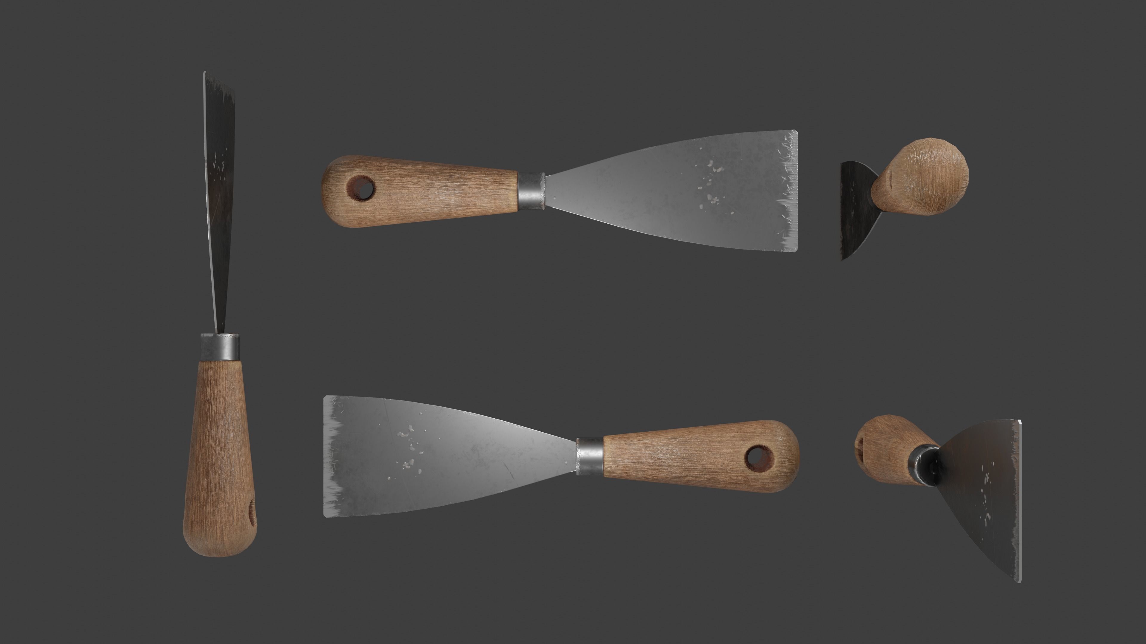 tools with render scene Low-poly 3D model_7