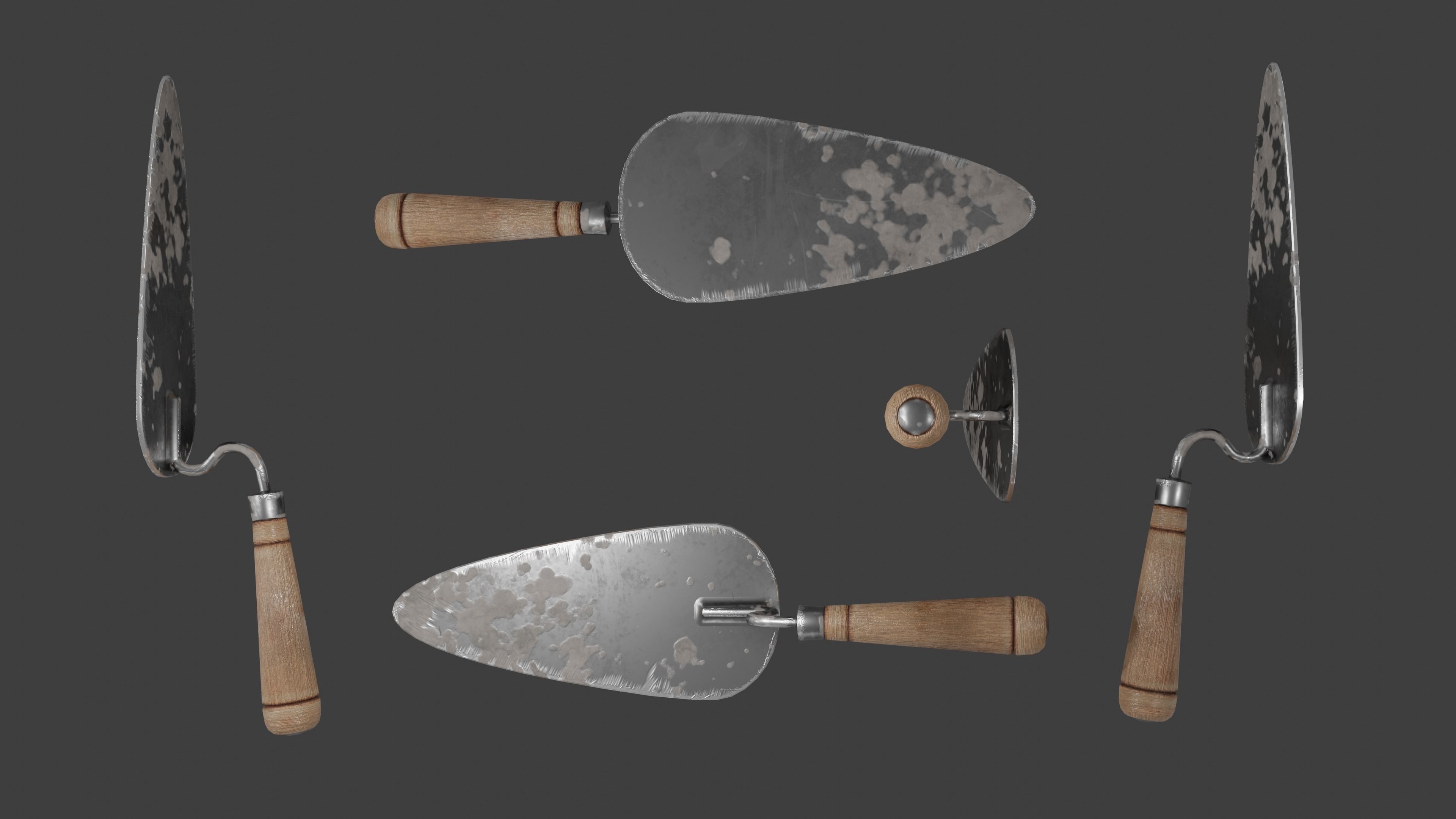 tools with render scene Low-poly 3D model_5