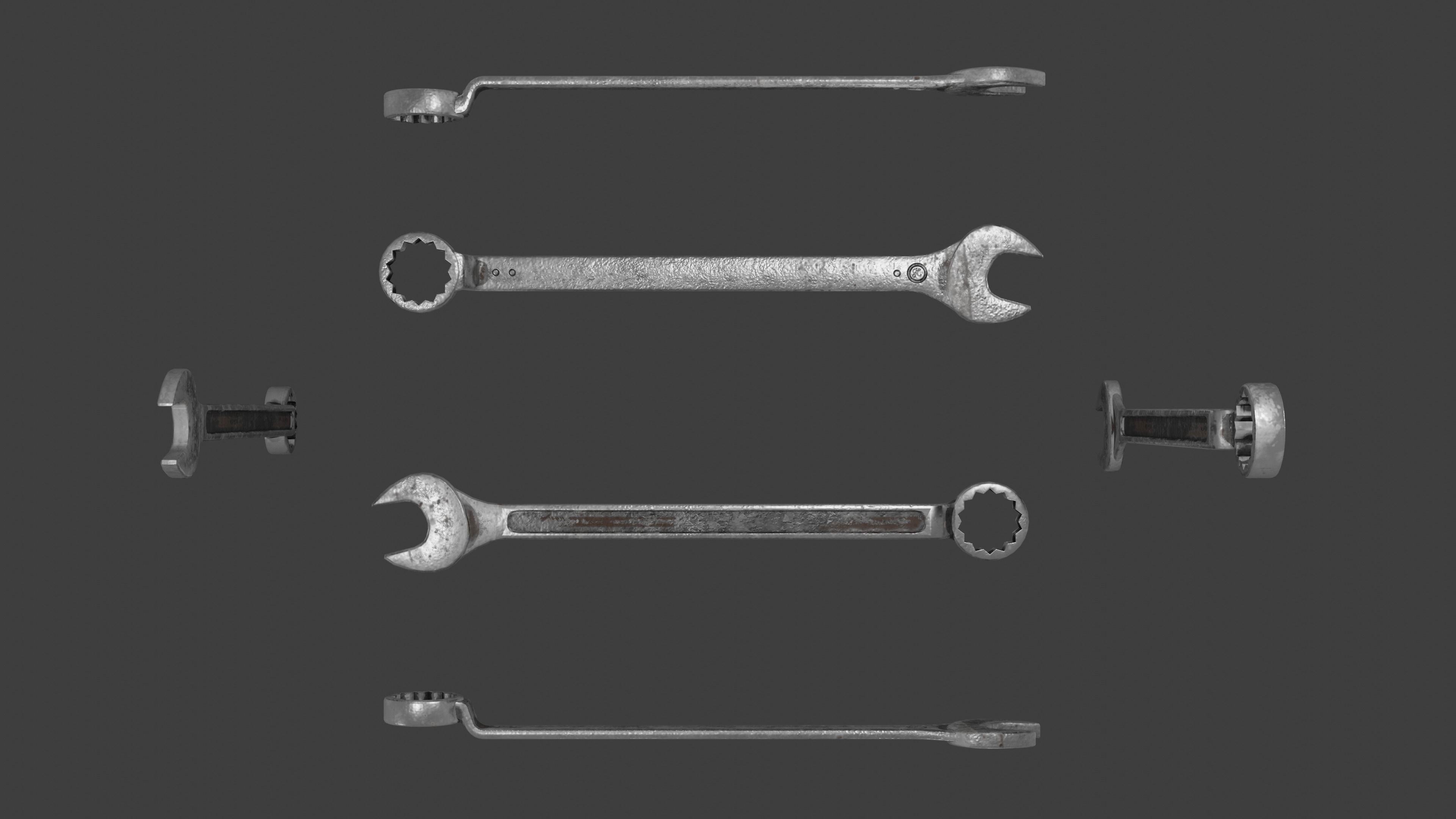 tools with render scene Low-poly 3D model_13