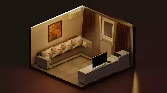 Evening comfortable living room