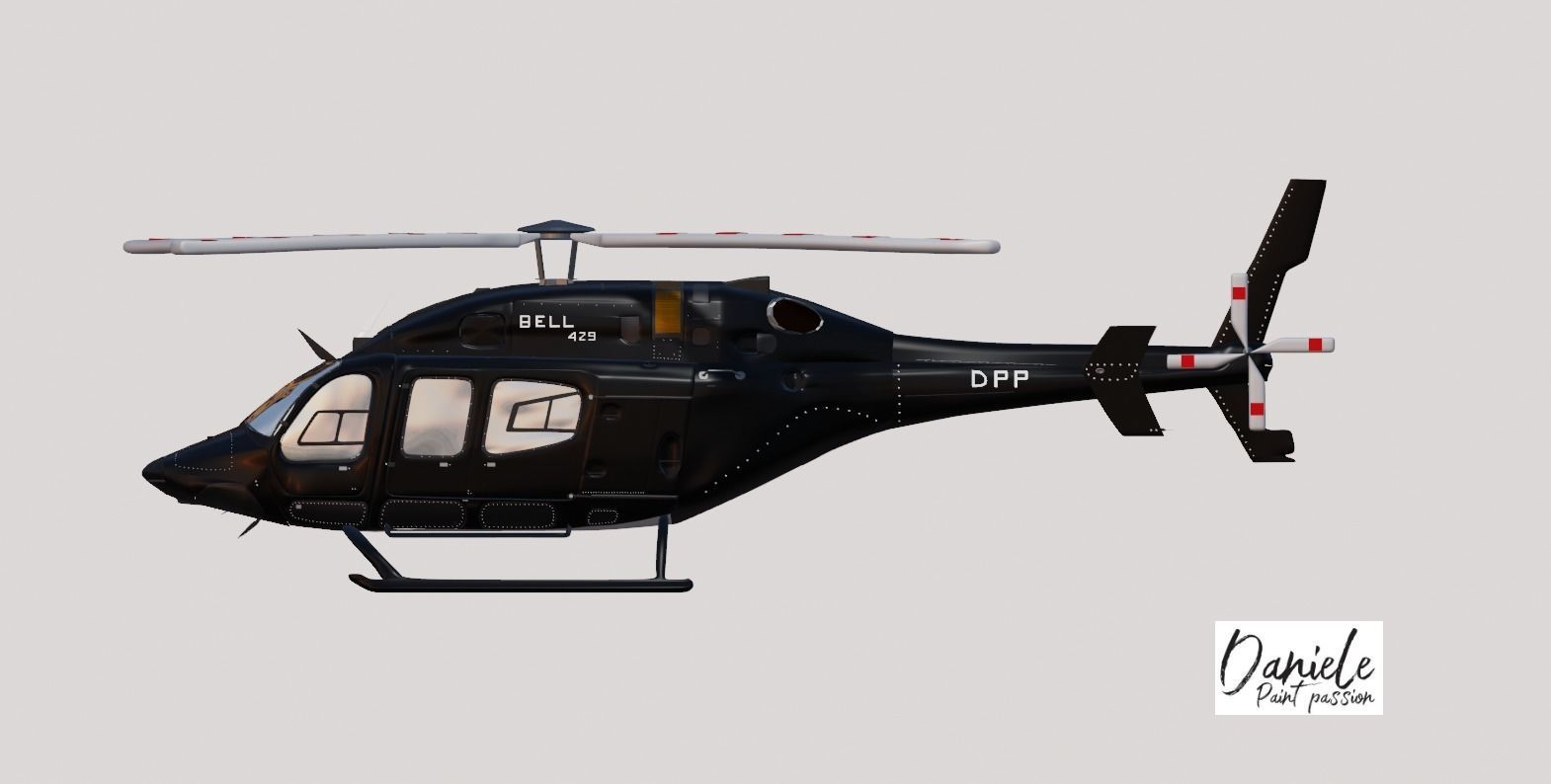 Helicopter Bell 429 3D model_2