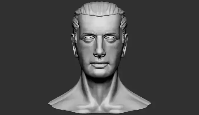 Male Head 3D print model