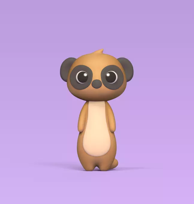 Cute Meerkat 3D print model
