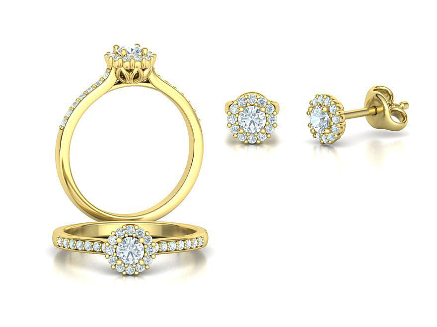 Bespoke Classic Ring and Stud Earrings Collection _2
