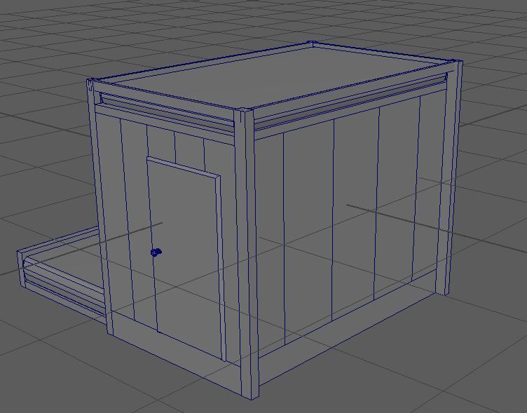 Wooden Bunk Bed Free low-poly 3D model_6