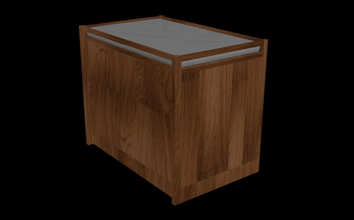 Wooden Bunk Bed Free low-poly 3D model_4