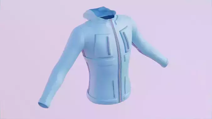 Scifi Cyberpunk Style Jacket Free low-poly 3D model