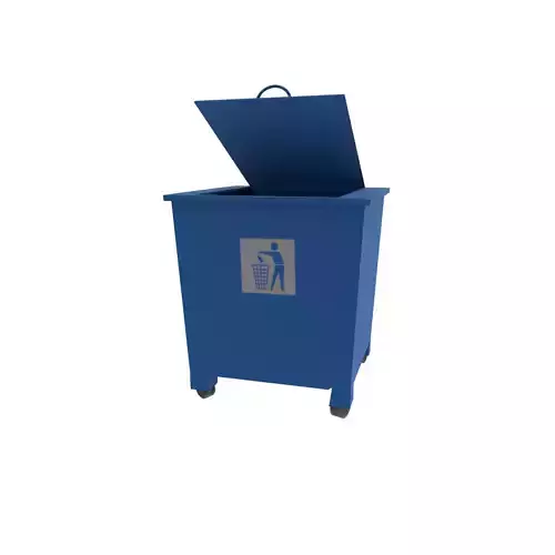 Trash can  Low-poly 3D model