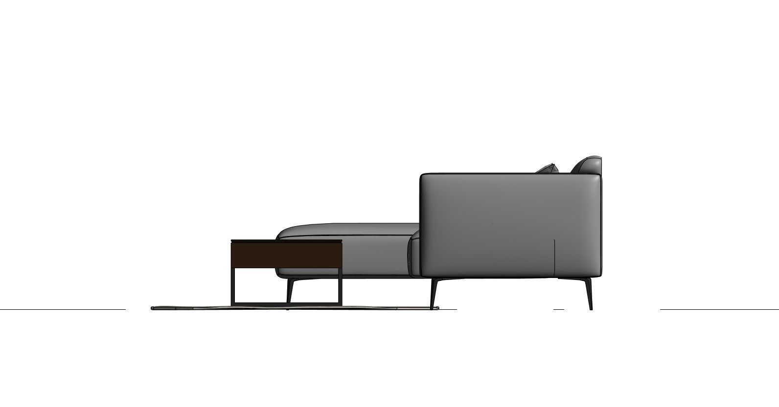Sofa With Resting - Revit family 3D model_32