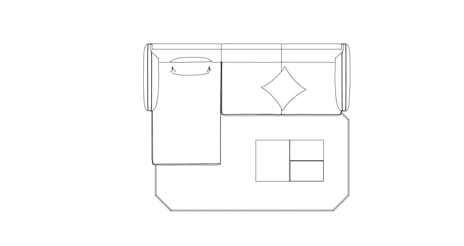 Sofa With Resting - Revit family 3D model_25
