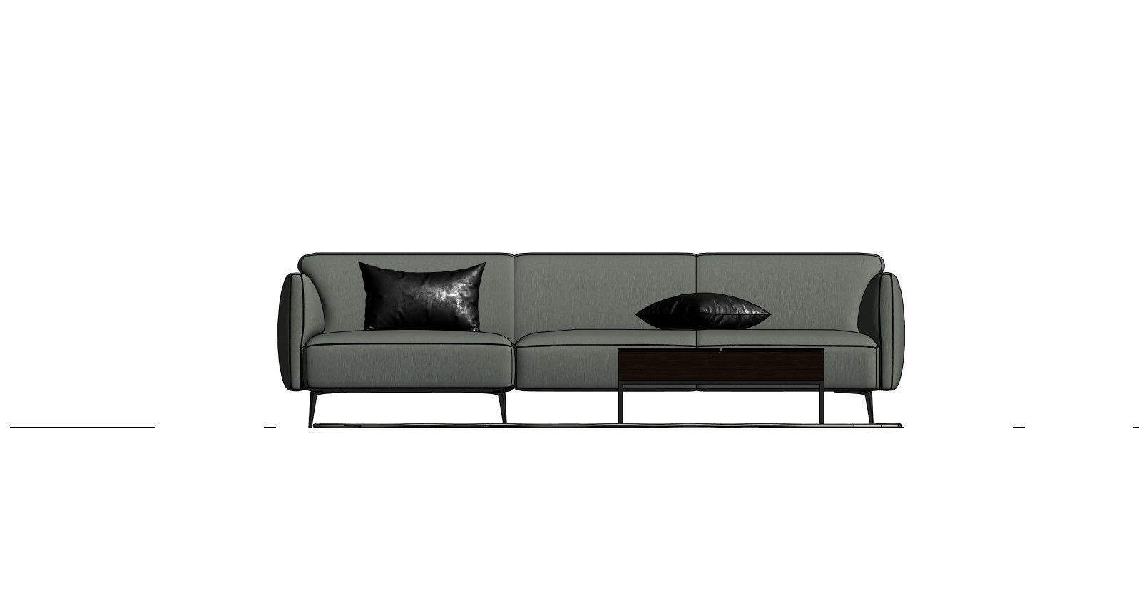 Sofa With Resting - Revit family 3D model_30