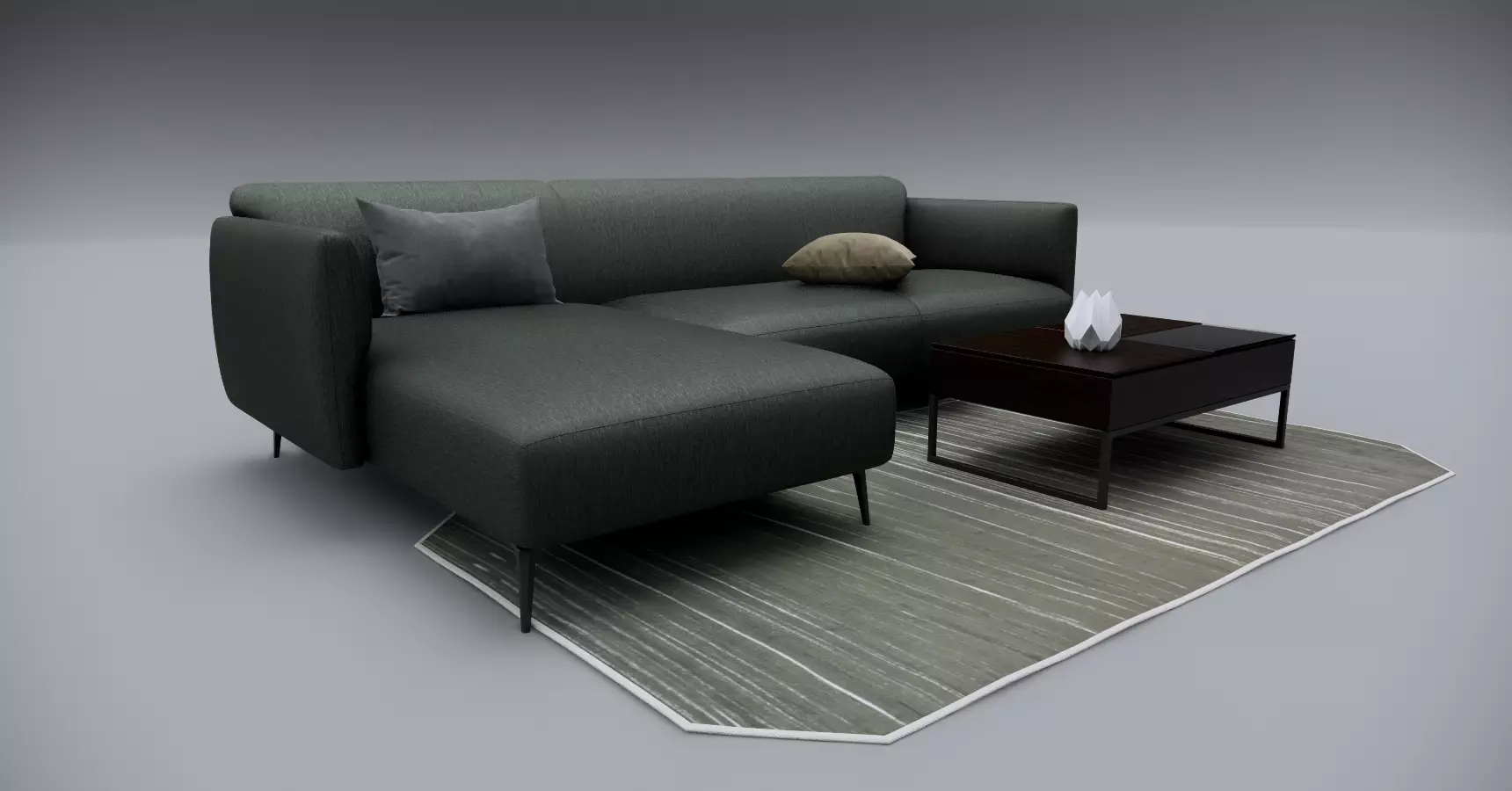 Sofa With Resting - Revit family 3D model_0