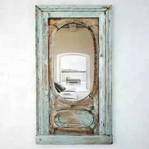 Antique Jodhpur Window Mirror 3D model