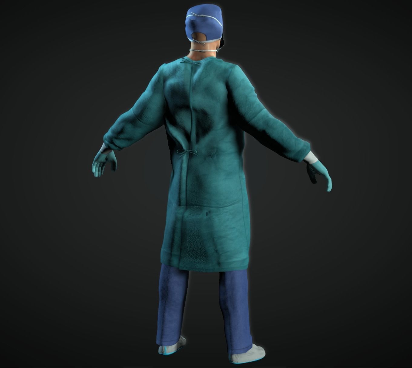 Doctor Surgeon Low-poly 3D model_1